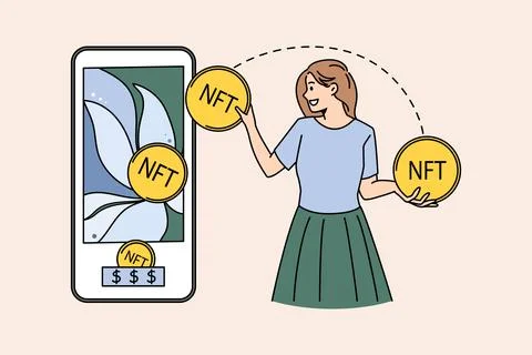 Cryptocurrency bitcoin and blockchain concept. 库存插图