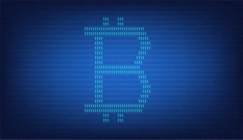 Cryptocurrency, Bitcoin background, vector design Stock Illustration