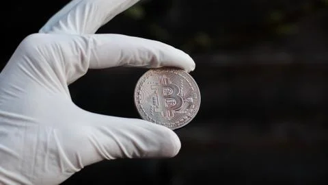 Cryptocurrency bitcoin coin Foto stock