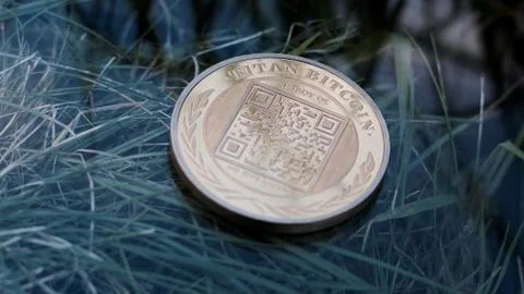 Cryptocurrency bitcoin coin Stock Photos