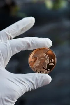 Cryptocurrency bitcoin coin Stock Photos