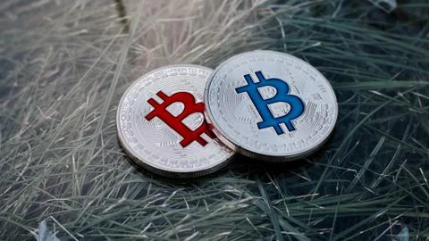 Cryptocurrency bitcoin coin Stock Photos