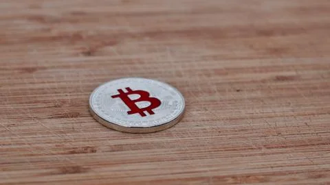 Cryptocurrency bitcoin coin Stock Photos