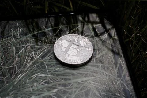 Cryptocurrency bitcoin coin Stock Photos