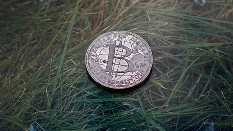 Cryptocurrency bitcoin coin Stock Photos