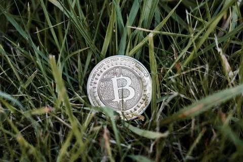 Cryptocurrency bitcoin coin Stock Photos