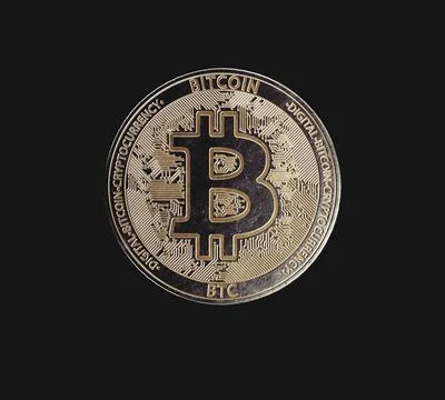 Cryptocurrency Bitcoin Coin Stock-Fotos