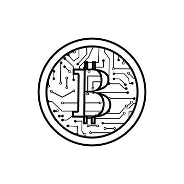 Cryptocurrency bitcoin future coin icon. The concept of virtual currency. vec 스톡 일러스트