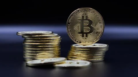 Cryptocurrency bitcoin the future coin Stock Photos