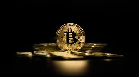 Cryptocurrency bitcoin the future coin Stock Photos