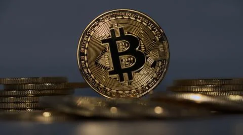 Cryptocurrency bitcoin the future coin Stock Photos