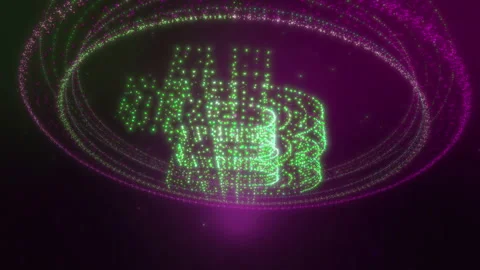 Cryptocurrency bitcoin logo has developed in the virtual cyber background Stock Footage 172033639