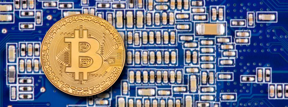 Cryptocurrency bitcoin Stock Photos