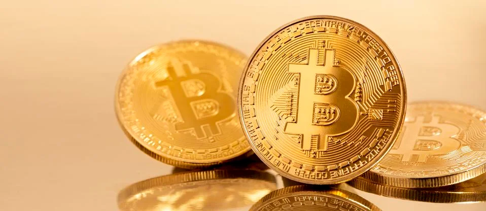 Cryptocurrency bitcoin Stock Photos