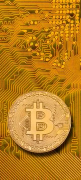 Cryptocurrency bitcoin Stock Photos