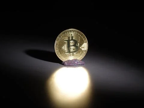 Cryptocurrency bitcoin Foto stock