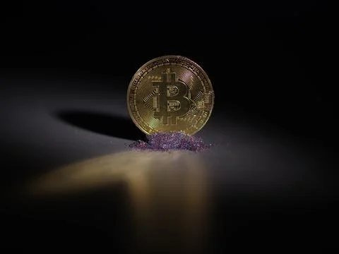 Cryptocurrency bitcoin Stock Photos