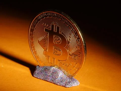 Cryptocurrency bitcoin Stock Photos