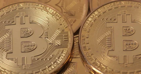 Cryptocurrency Bitcoin Tracking Shot Stock Footage