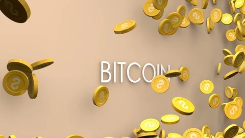 Cryptocurrency Bitcoin value increase Stock Footage 106622724