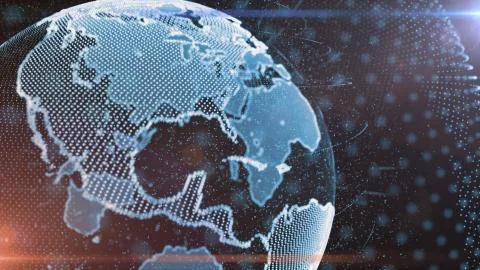 Cryptocurrency blockchain encryption world networks and finance graphic Stock Illustration