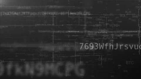 Cryptocurrency Blockchain Simulation Stock Footage 157704341