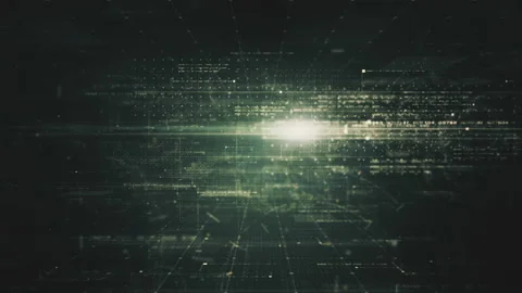 Cryptocurrency Blockchain Simulation 库存影片 171070370