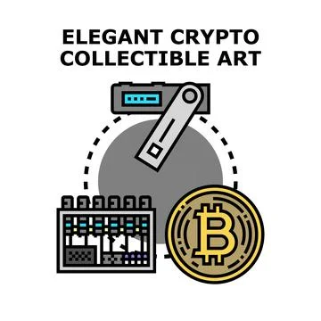 Cryptocurrency blockchain technology concept with digital assets Stock Illustration
