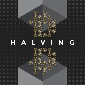 Cryptocurrency blockchain technology concept. Stock Illustration