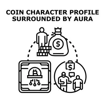 Cryptocurrency blockchain technology connecting financial transactions Stock Illustration