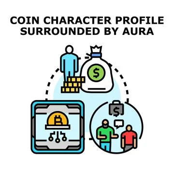 Cryptocurrency blockchain technology connecting financial transactions Stock Illustration