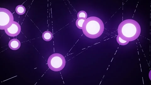 Cryptocurrency Blockhain Web with Blocks and Nodes Stock Footage 265242915