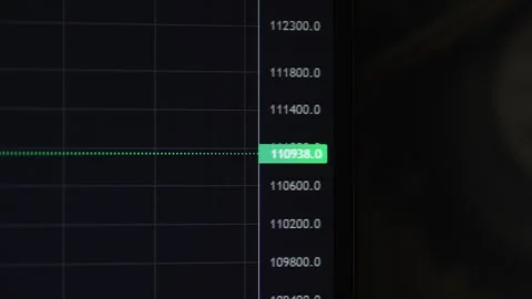 Cryptocurrency btc quote on the exchange Stock Footage 316523149
