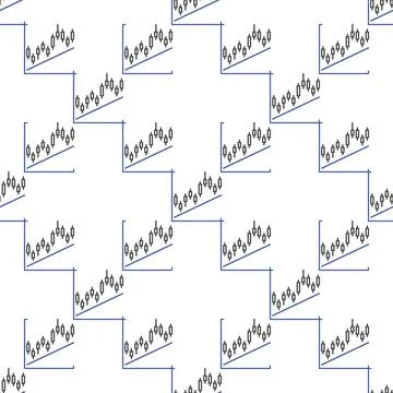 Cryptocurrency Candlestick formation vector outline seamless pattern Illustrazione stock