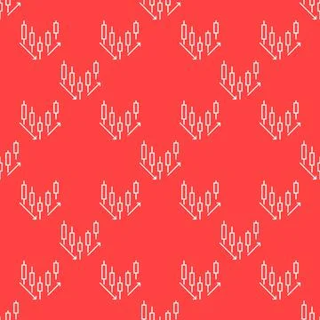Cryptocurrency Candlestick Formation vector price movements seamless patter.. 스톡 일러스트