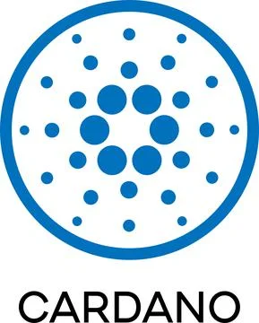Cryptocurrency Cardano logo concept simple Stock Illustration