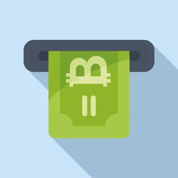 Cryptocurrency cash icon flat vector. Crypto money Ilustración de archivo