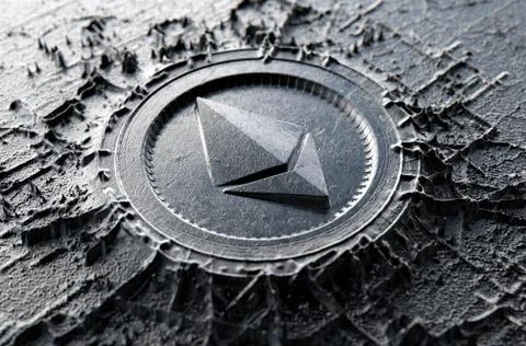 Cryptocurrency Casting Ethereum 스톡 일러스트
