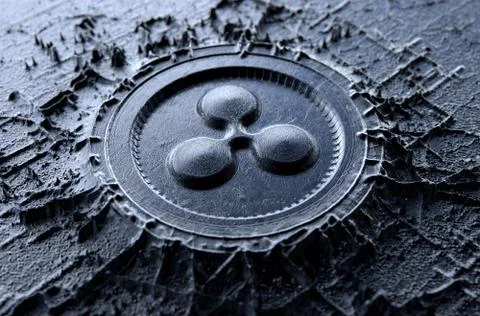 Cryptocurrency Casting Ripple Stock Illustration