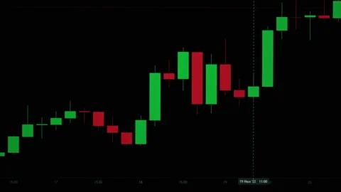 Cryptocurrency Chart, Bitcoin Graph Rising Stock Footage 209128000