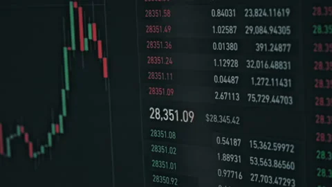 Cryptocurrency Chart Online Stock Footage 237514364