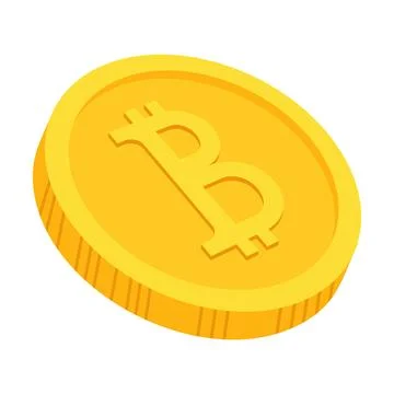 Cryptocurrency coin floating on vector illustration. Cryptocurrency coin Stock Illustration