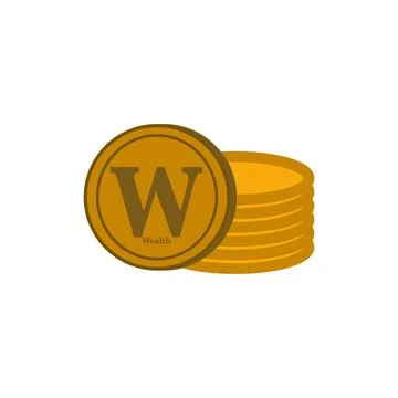 Cryptocurrency coin icon in flat color style. Money icon in flat color style Stock Illustration