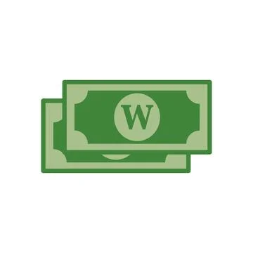 Cryptocurrency coin icon in flat color style. Money icon in flat color style Stock Illustration