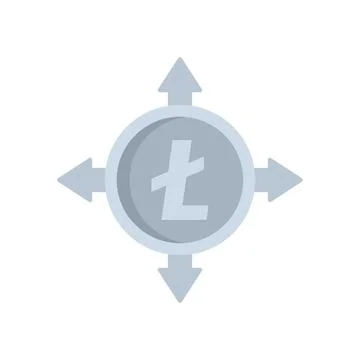 Cryptocurrency coin icon flat vector. Crypto money イラスト素材