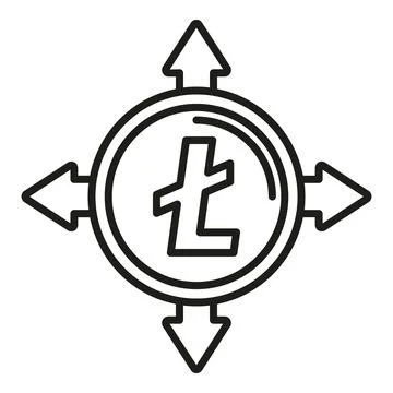 Cryptocurrency coin icon outline vector. Crypto money イラスト素材
