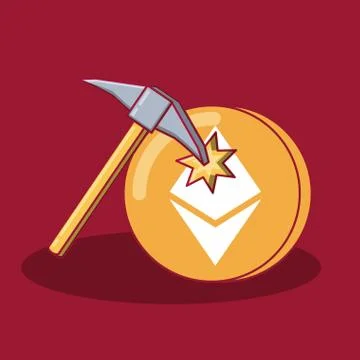 Cryptocurrency coins  design Stock Illustration