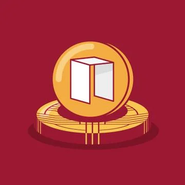 Cryptocurrency coins design 库存插图