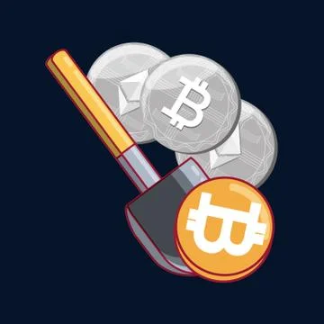 Cryptocurrency coins design Stock Illustration