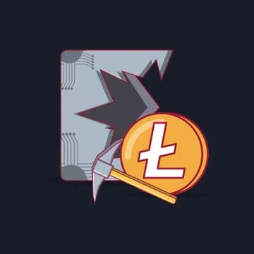 Cryptocurrency coins design Stock Illustration